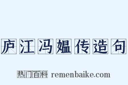庐江冯媪传造句是什么意思的图片